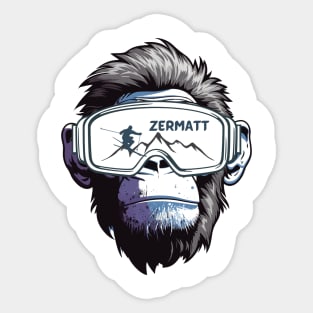 Ski Zermatt Switzerland Sticker